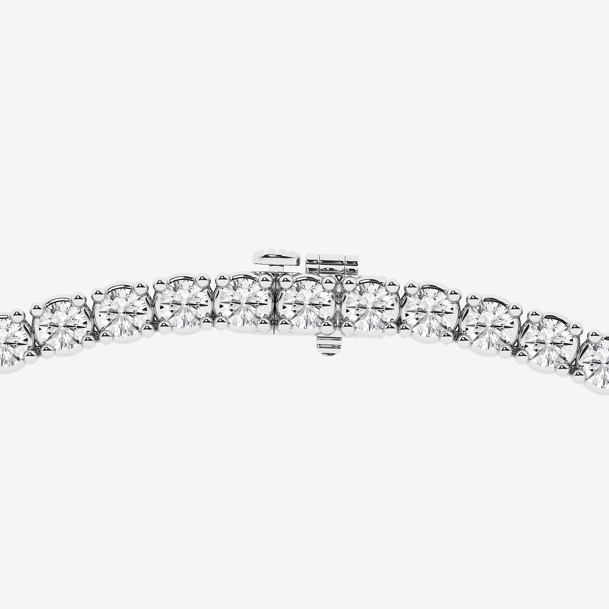 Additional Image 2 for  20 ctw Round Lab Grown Diamond Four Prong Graduated Tennis Necklace